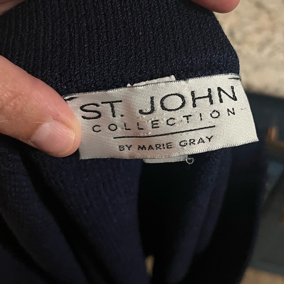 Vintage St John Collection Marie Blue Skirt Pencil A-Line Women’s 8 - Picture 3 of 8